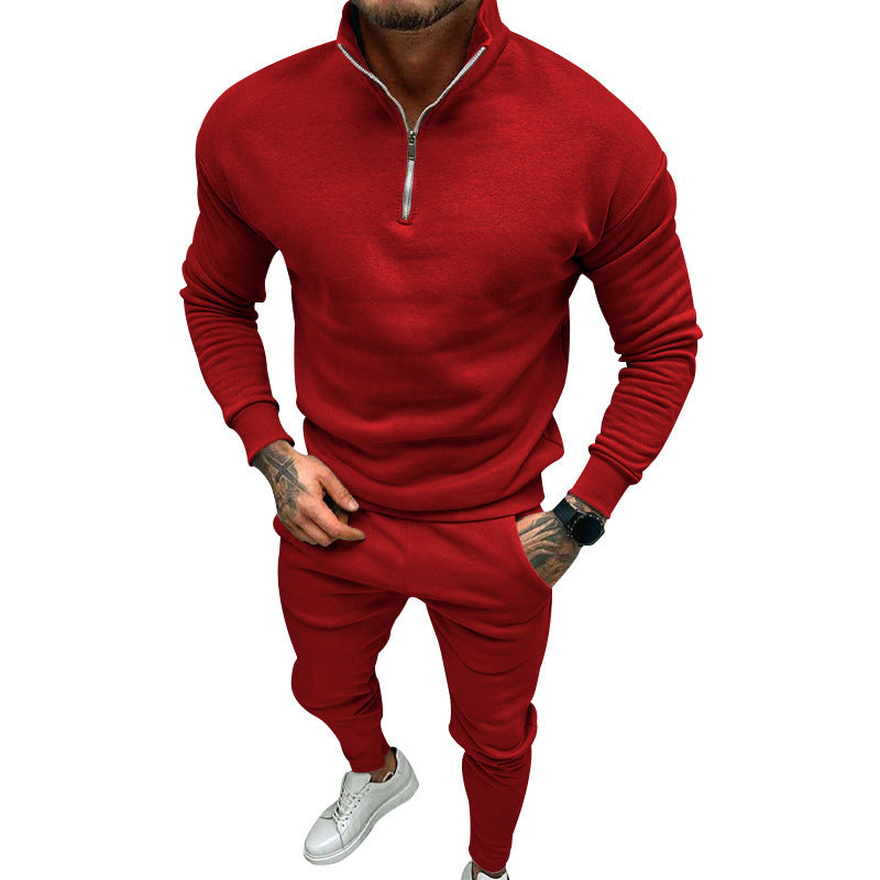 Men's sporty sweater with stand-up collar Skorter