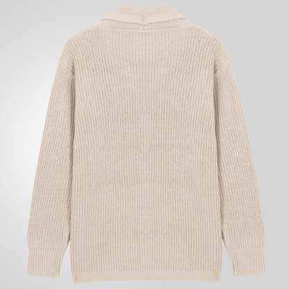 Herrkofta med klassiskt kabelmönster och bekväma djupa fickor Skorter