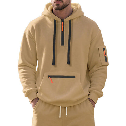 Men's stylish hoodie with innovative zipper elements Skorter