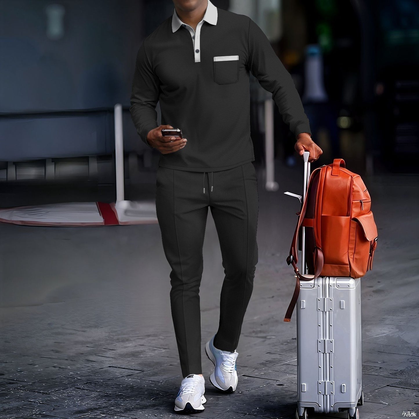 Men's stylish polyester tracksuit with breathable properties Skorter