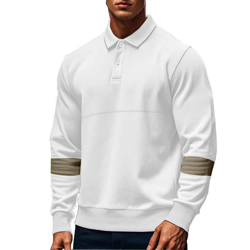 Men's Polo Sweatshirt with modern design and contrasting sleeve accents Skorter