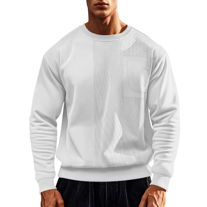 Men's sporty sweatshirt with textured design and practical pocket Skorter