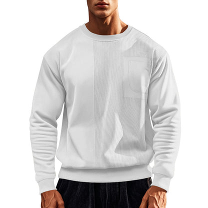 Men's sporty sweatshirt with textured design and practical pocket Skorter