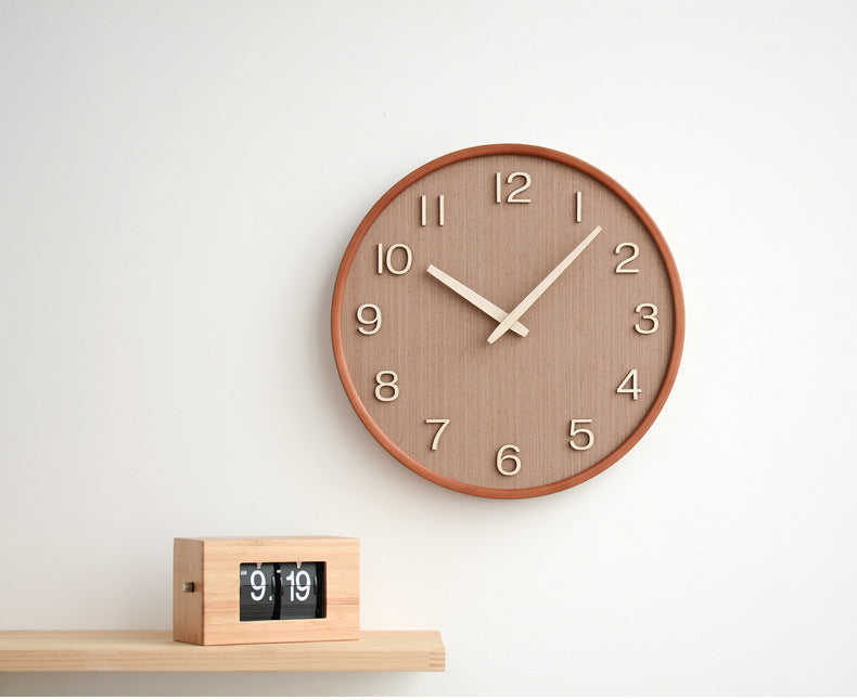 Skorter | Natural Elegance - Round Wood Wall Clock