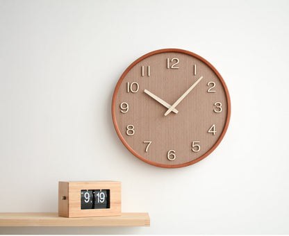Skorter | Natural Elegance - Round Wood Wall Clock