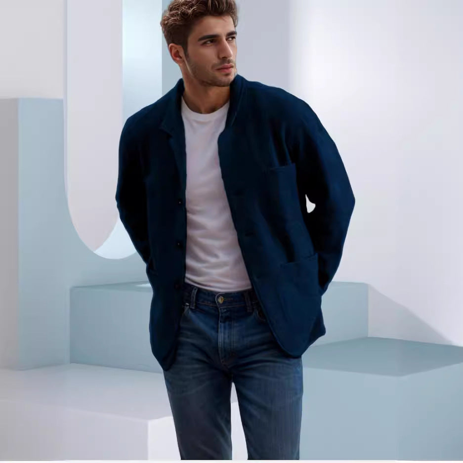 Men's transitional jacket made of high-quality material with a stylish collar and practical pockets Skorter