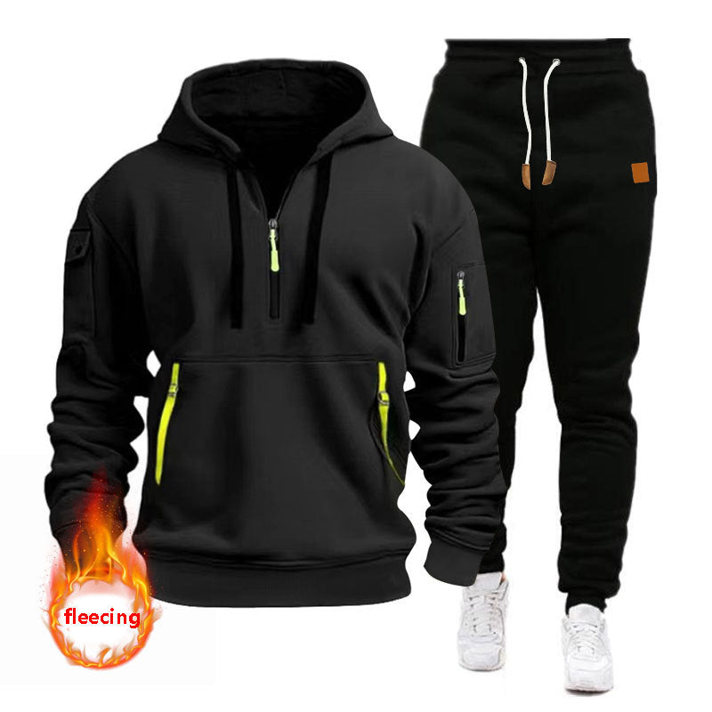 Men's Sports Hoodie Set with Functional Pockets and Breathable Properties Skorter