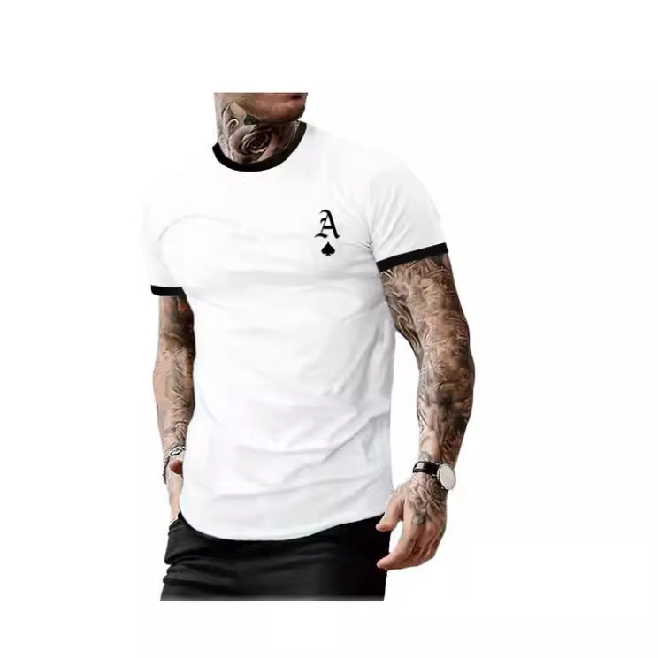 Men's T-shirt with modern design and contrasting collar Skorter