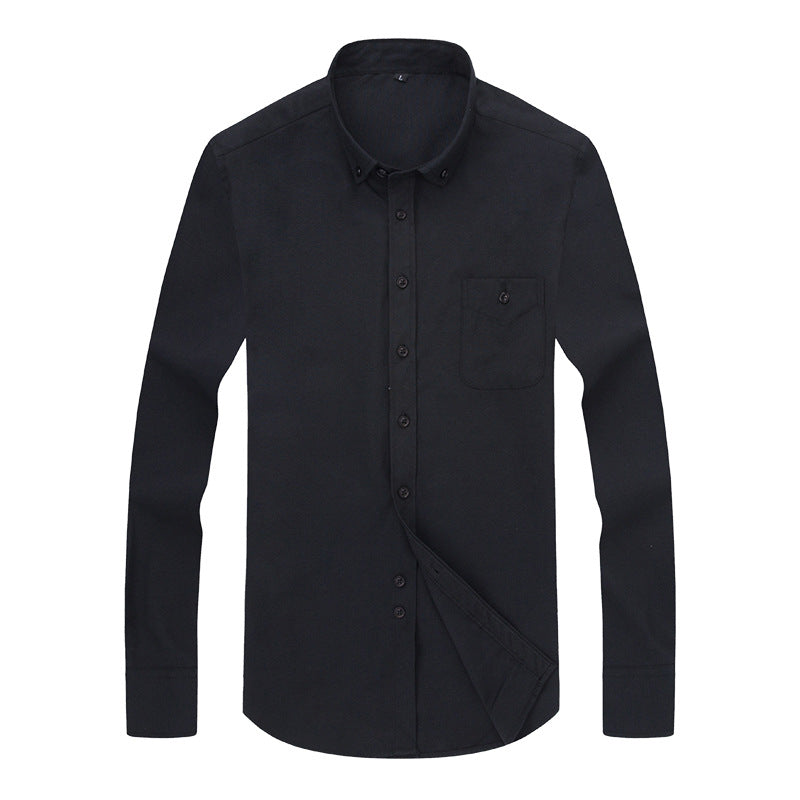 Herrskjorta med button-down-krage och bröstficka Skorter