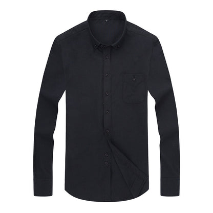 Herrskjorta med button-down-krage och bröstficka Skorter