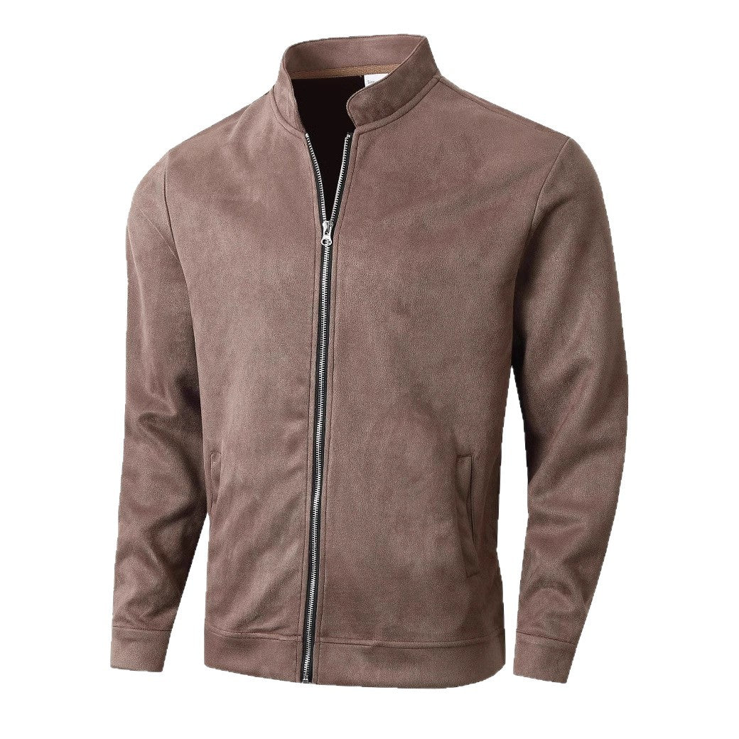 Men's elegant and comfortable softshell jacket with a high collar and full-length zipper Skorter