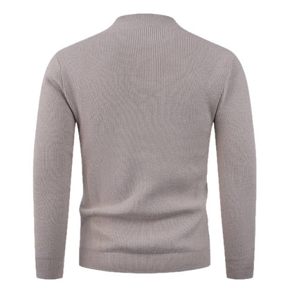 Men's Textured Crew Neck Sweater Skorter