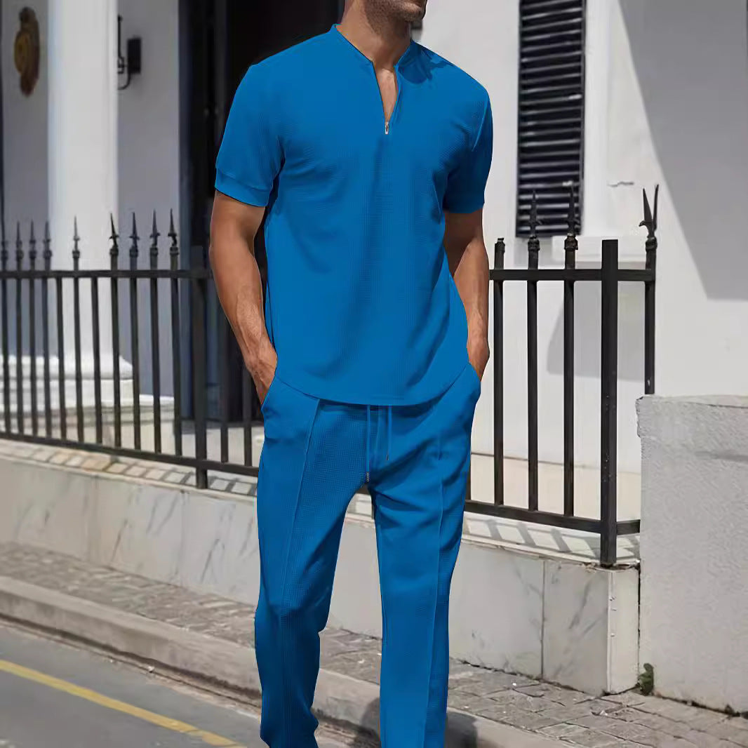 Men's sporty two-piece outfit with modern zipper and breathable materials Skorter
