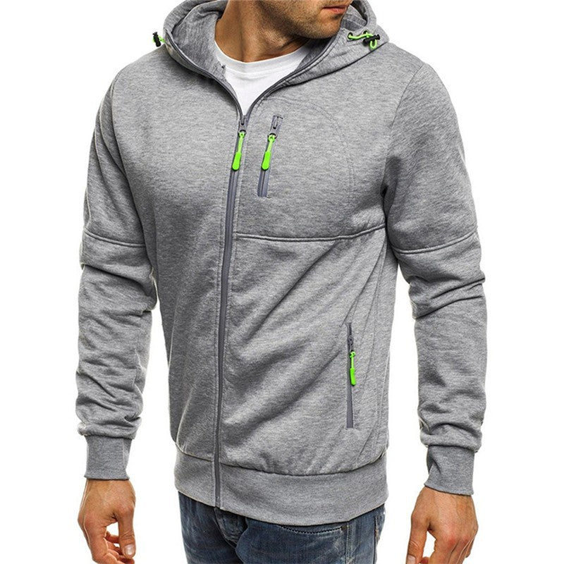 Men's functional hoodie with a slim fit and practical zippered pockets Skorter
