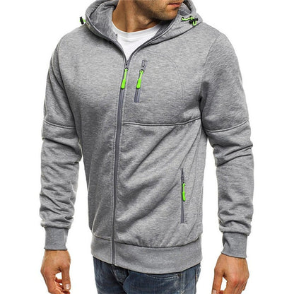 Men's functional hoodie with a slim fit and practical zippered pockets Skorter
