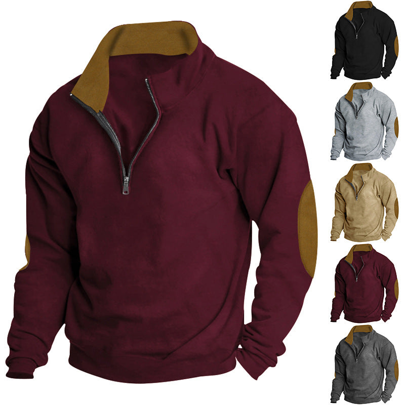 Men's sweater with high collar and zip closure Skorter