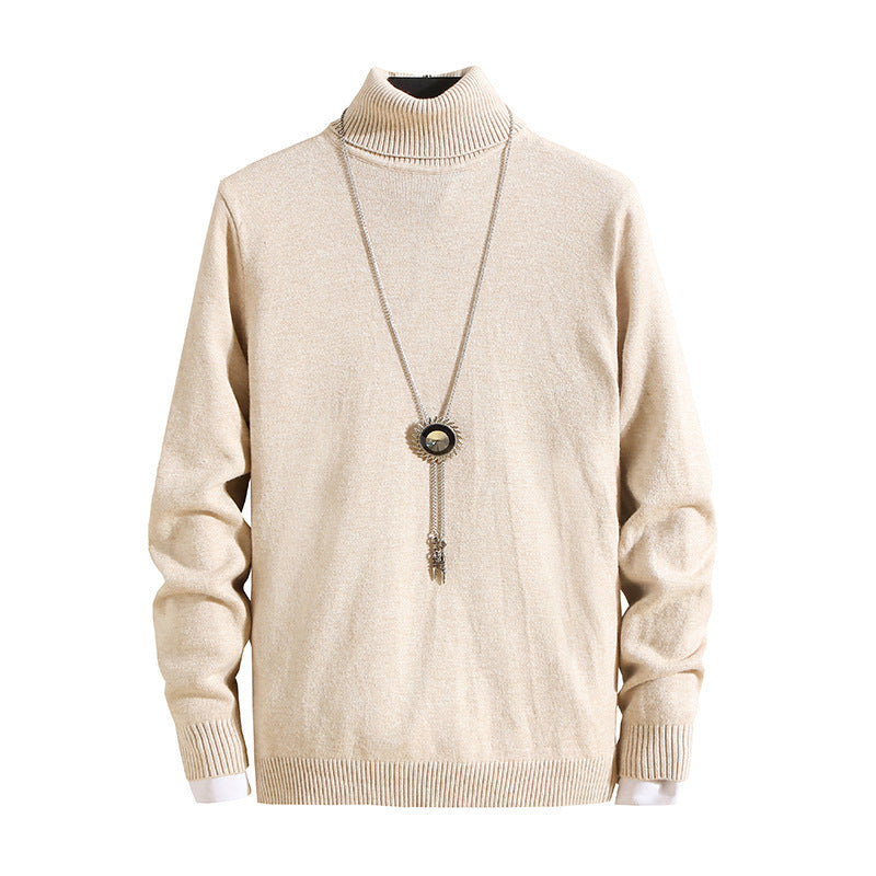 Men's stylish turtleneck sweater with fine structure Skorter