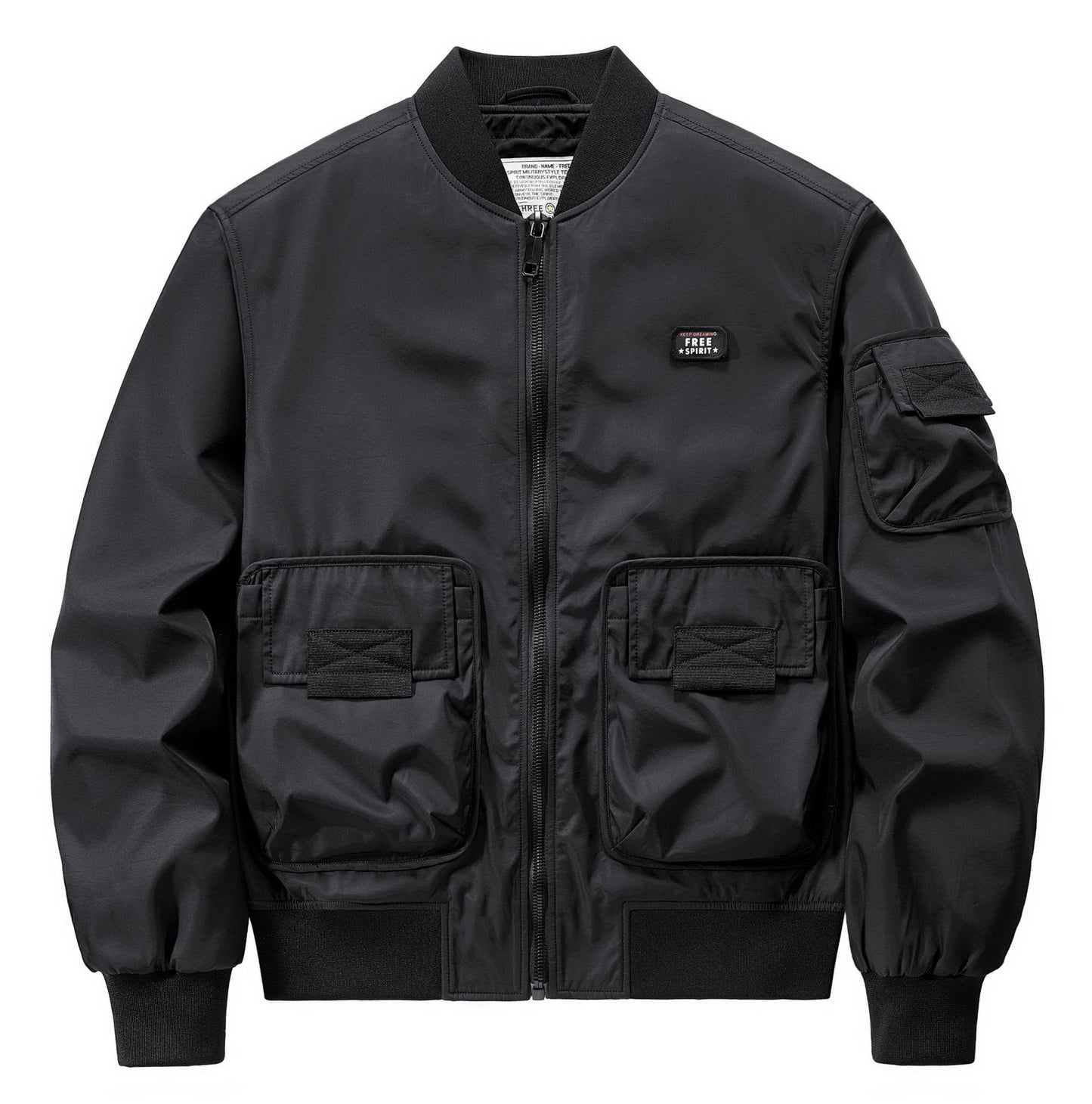 Men's Bomber Jacket with Multifunctional Pockets Skorter