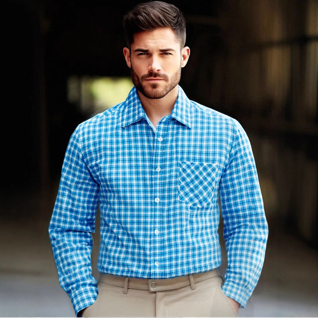 Men's Checked Cotton Shirts Skorter