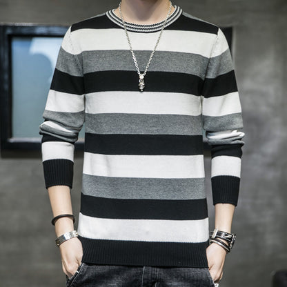 Men striped pullover made of soft cotton blend Skorter