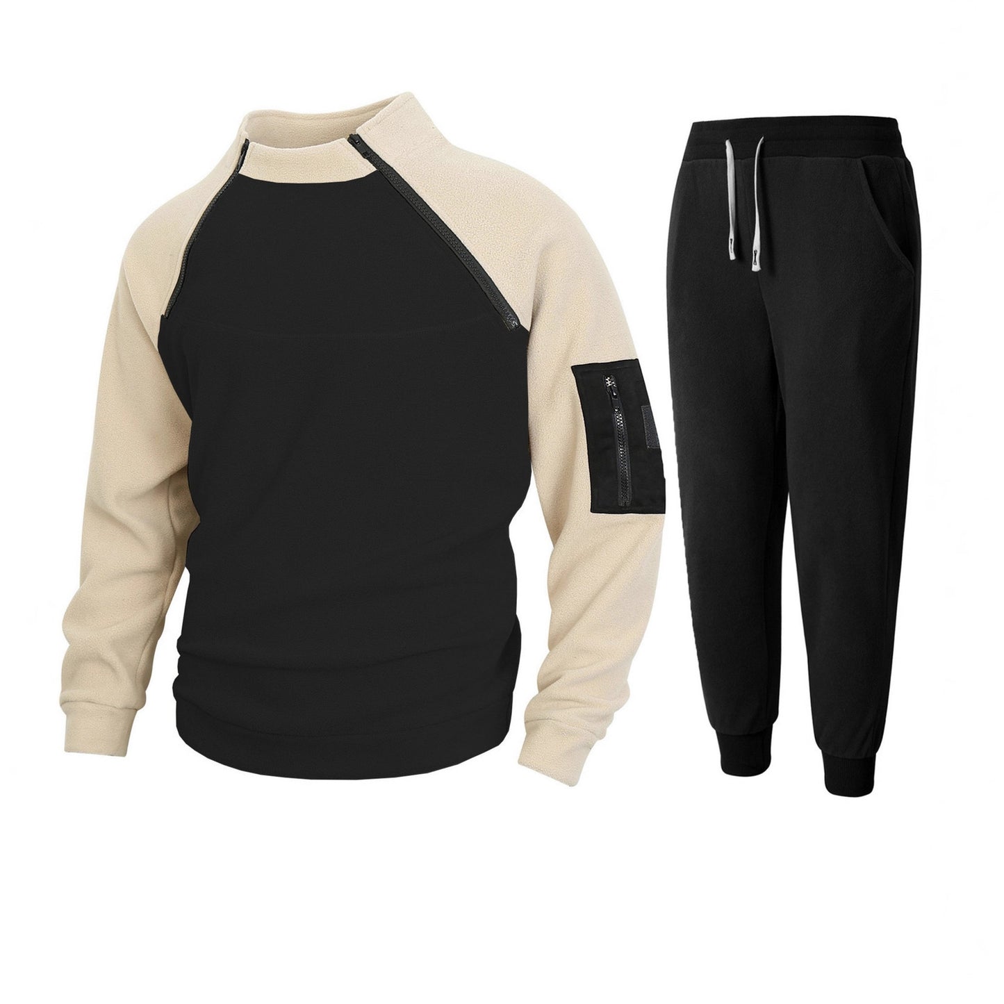 Men's sporty top with functional zipper and comfortable jogging pants Skorter