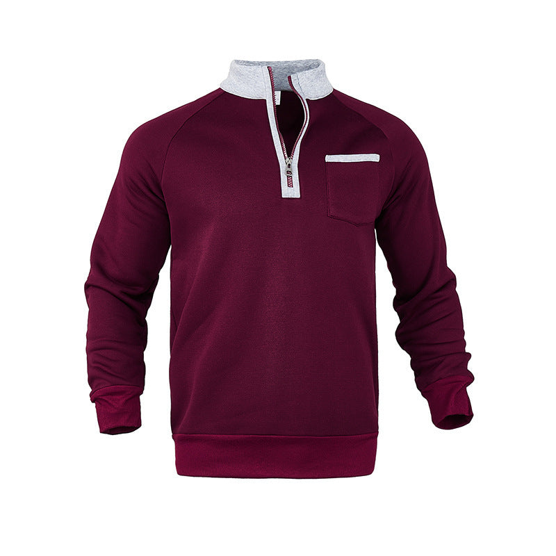 Men's sweatshirt with half zipper and moisture-regulating fabric Skorter