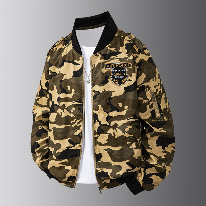 Men's Camouflage Bomber Jacket Skorter
