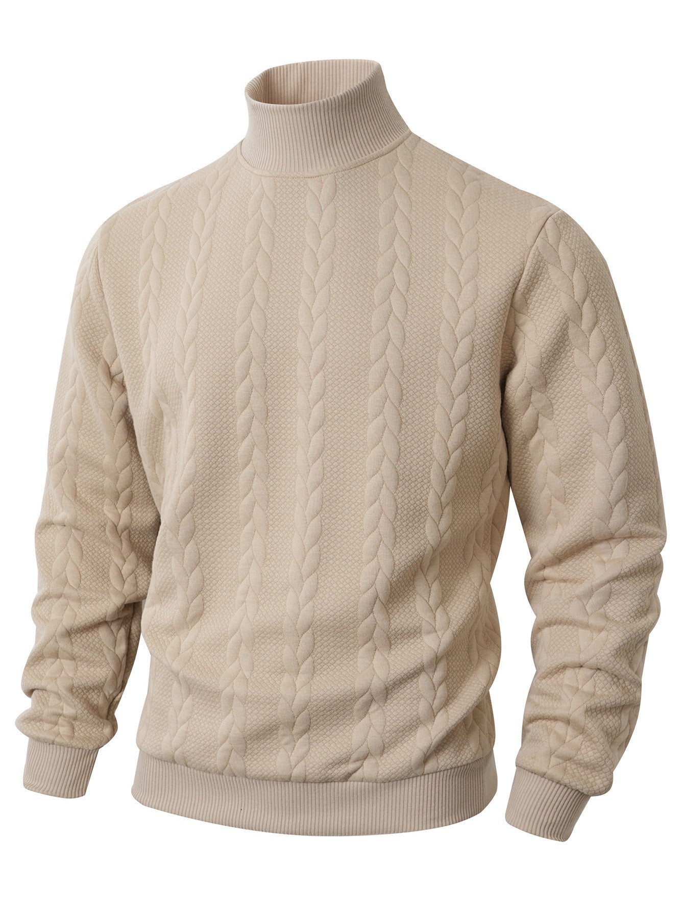 Men's stylish sweater with textured stand-up collar Skorter