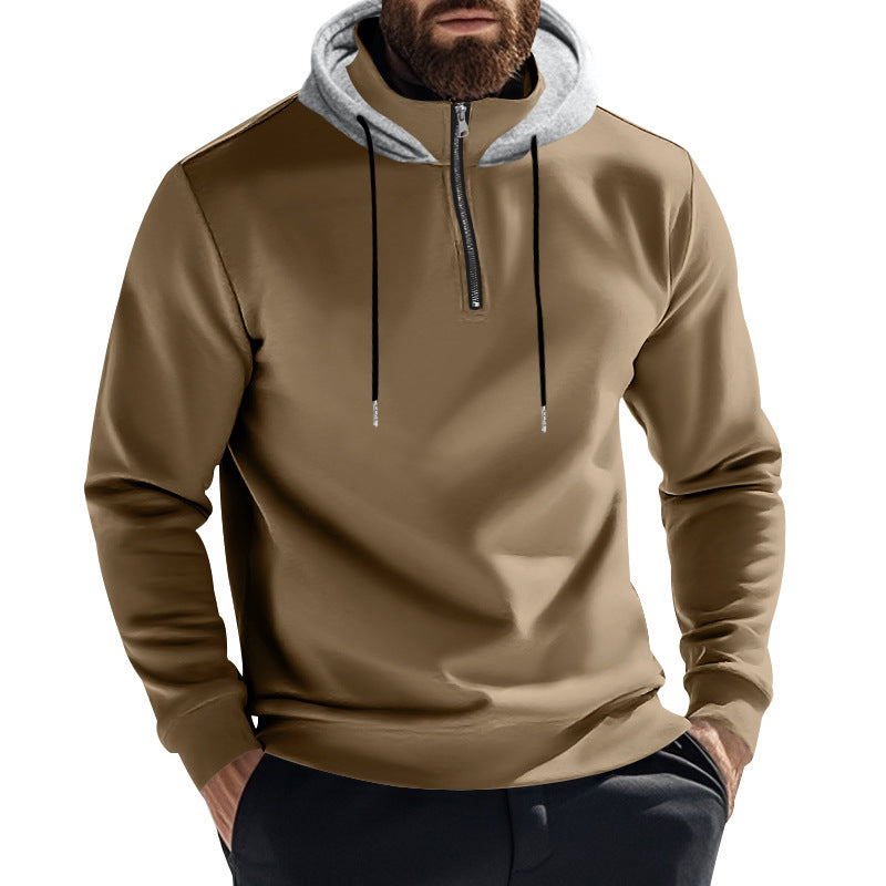 Men's sporty hoodie with half-zip and breathable material Skorter