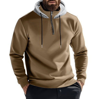 Men's sporty hoodie with half-zip and breathable material Skorter