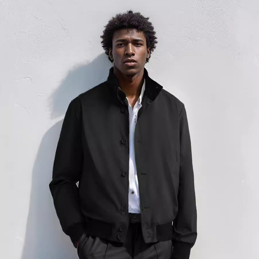 Men's stylish leisure jacket with protective high collar and practical pockets Skorter