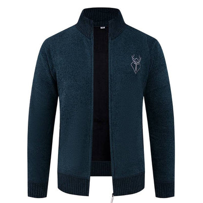 Herrkofta med hög krage och praktiska dragkedjefickor Skorter