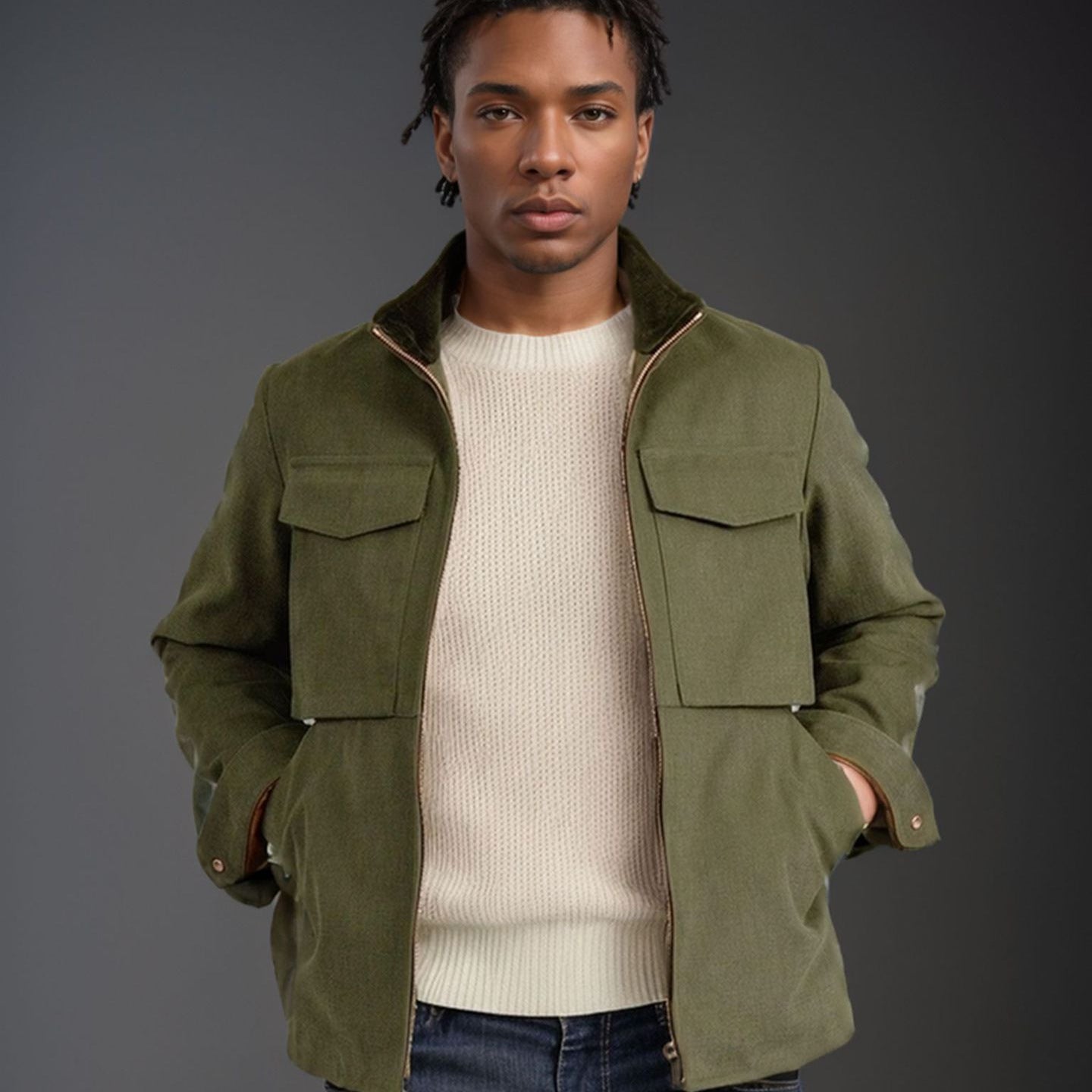 Men's stylish functional jacket in modern design with generous pockets Skorter