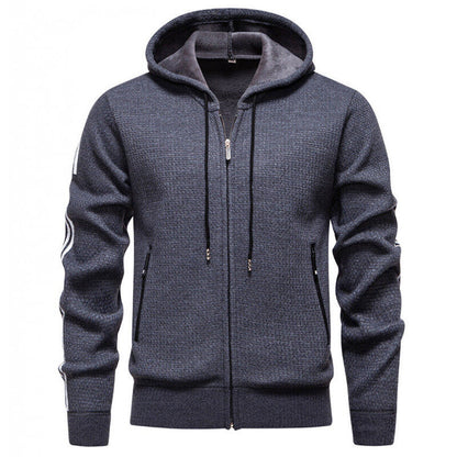 Men's sporty hooded jacket with innovative material mix Skorter