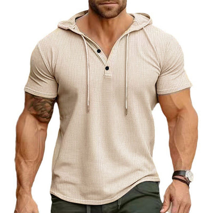 Men's stylish hoodie shirt with textured design and zipper Skorter