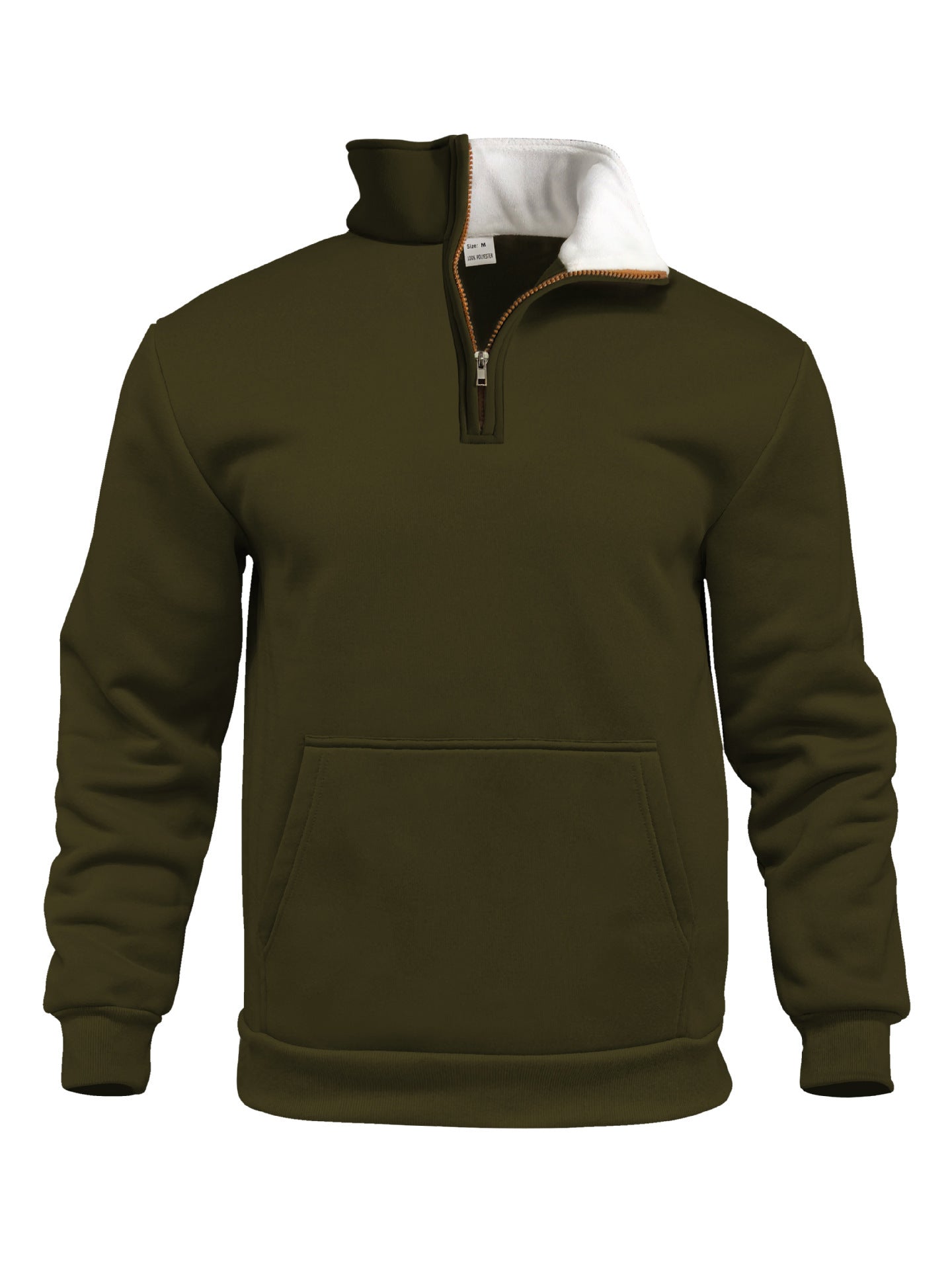 Men's sporty sweatshirt with innovative collar and practical kangaroo pocket Skorter