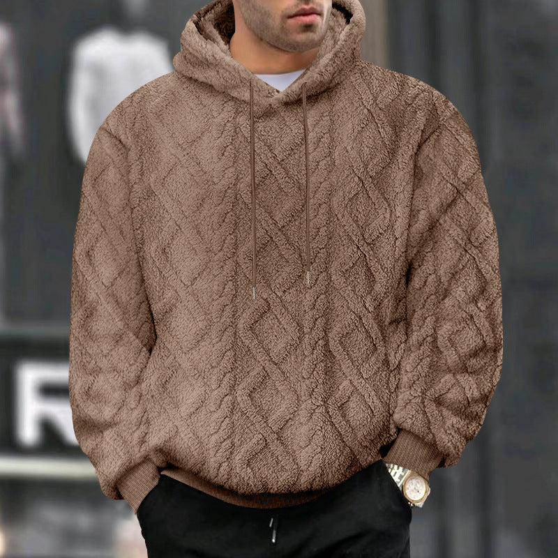 Men's cozy Sherpa hoodie Skorter