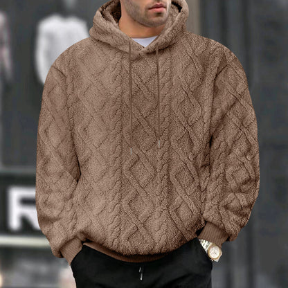 Men's cozy Sherpa hoodie Skorter