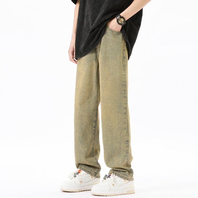 Men's wide jeans with a casual cut Skorter