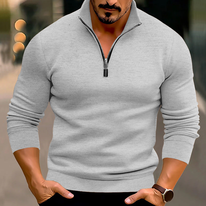 Men's pullover with half zipper and modern accents Skorter