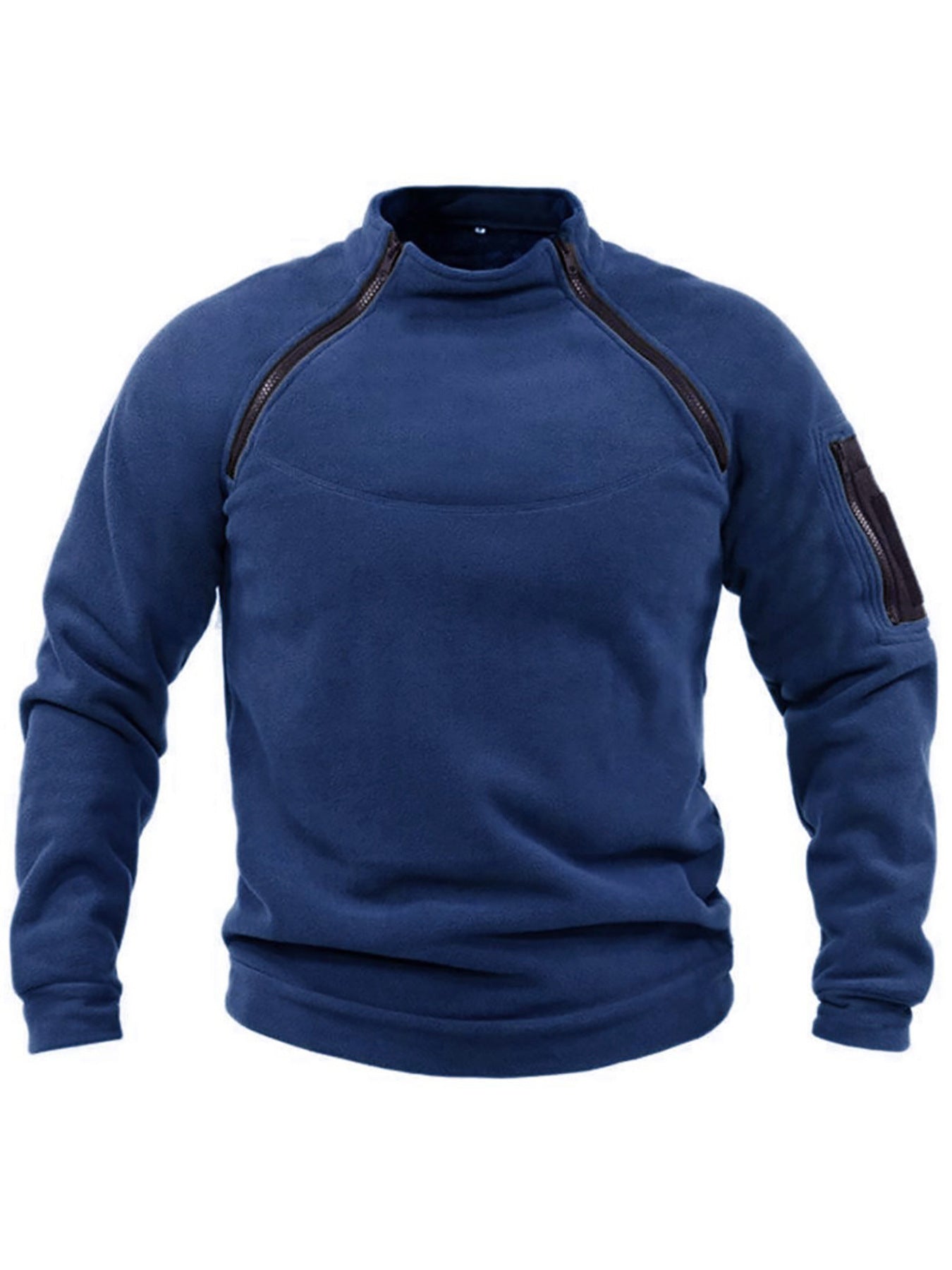 Men's thermal fleece pullover with high collar and practical pockets Skorter