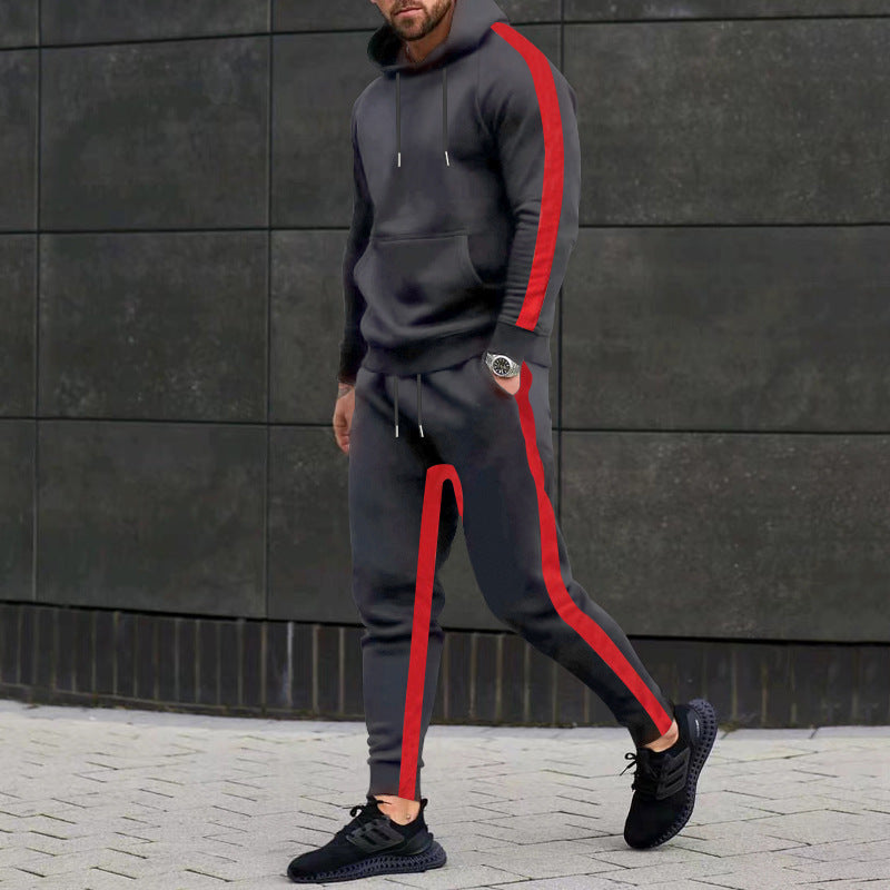Men's tracksuit with hood and contrasting side elements Skorter