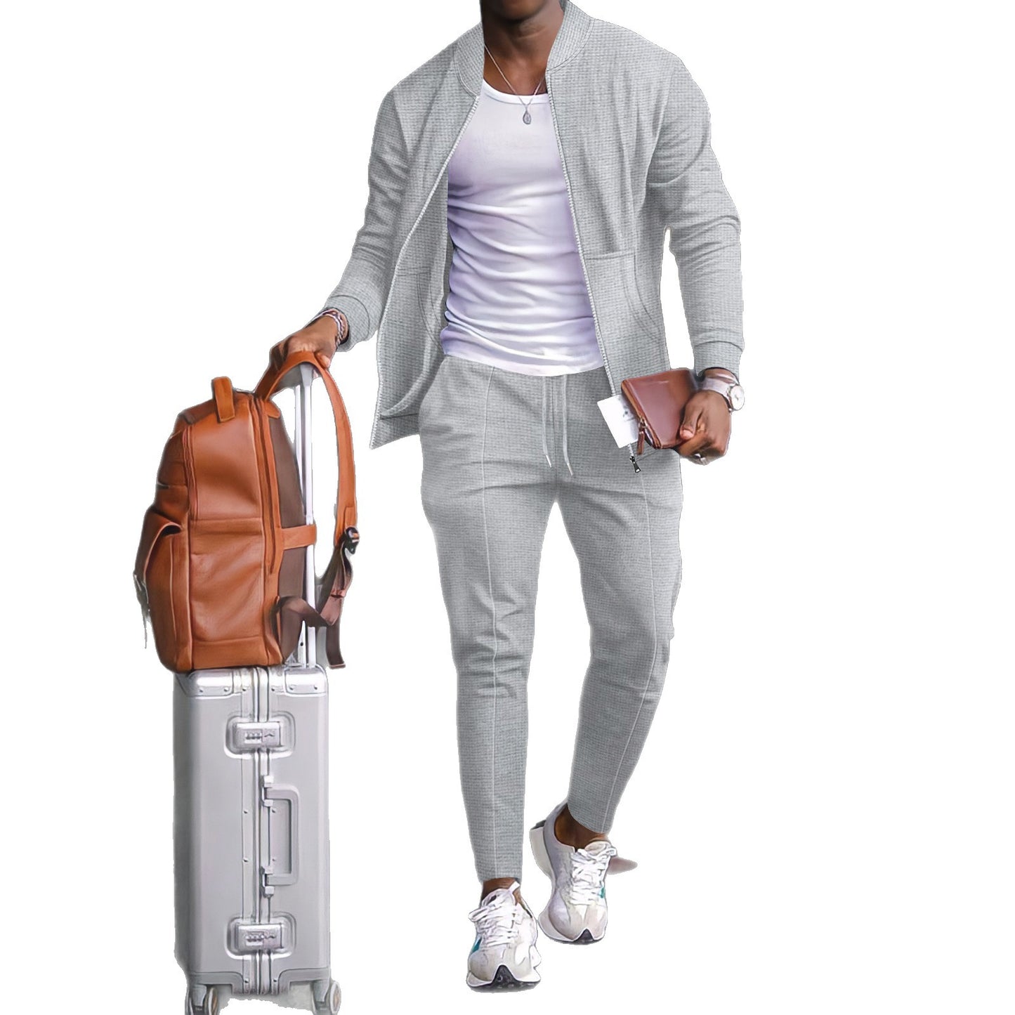 Men's sporty tracksuit with modern cut and breathable material Skorter