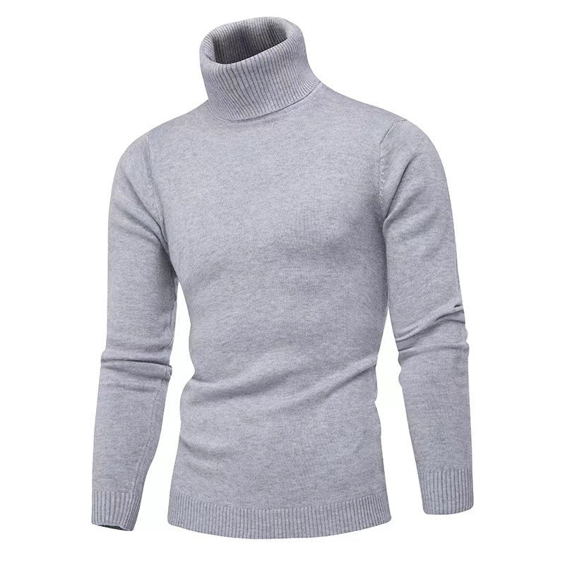Men's turtleneck sweater made of fine cotton with a fitted cut Skorter