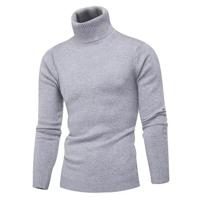 Men's turtleneck sweater made of fine cotton with a fitted cut Skorter