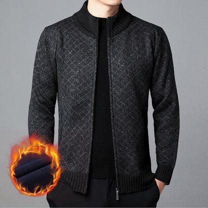 Herrkofta med hög krage och innovativt mönster Skorter