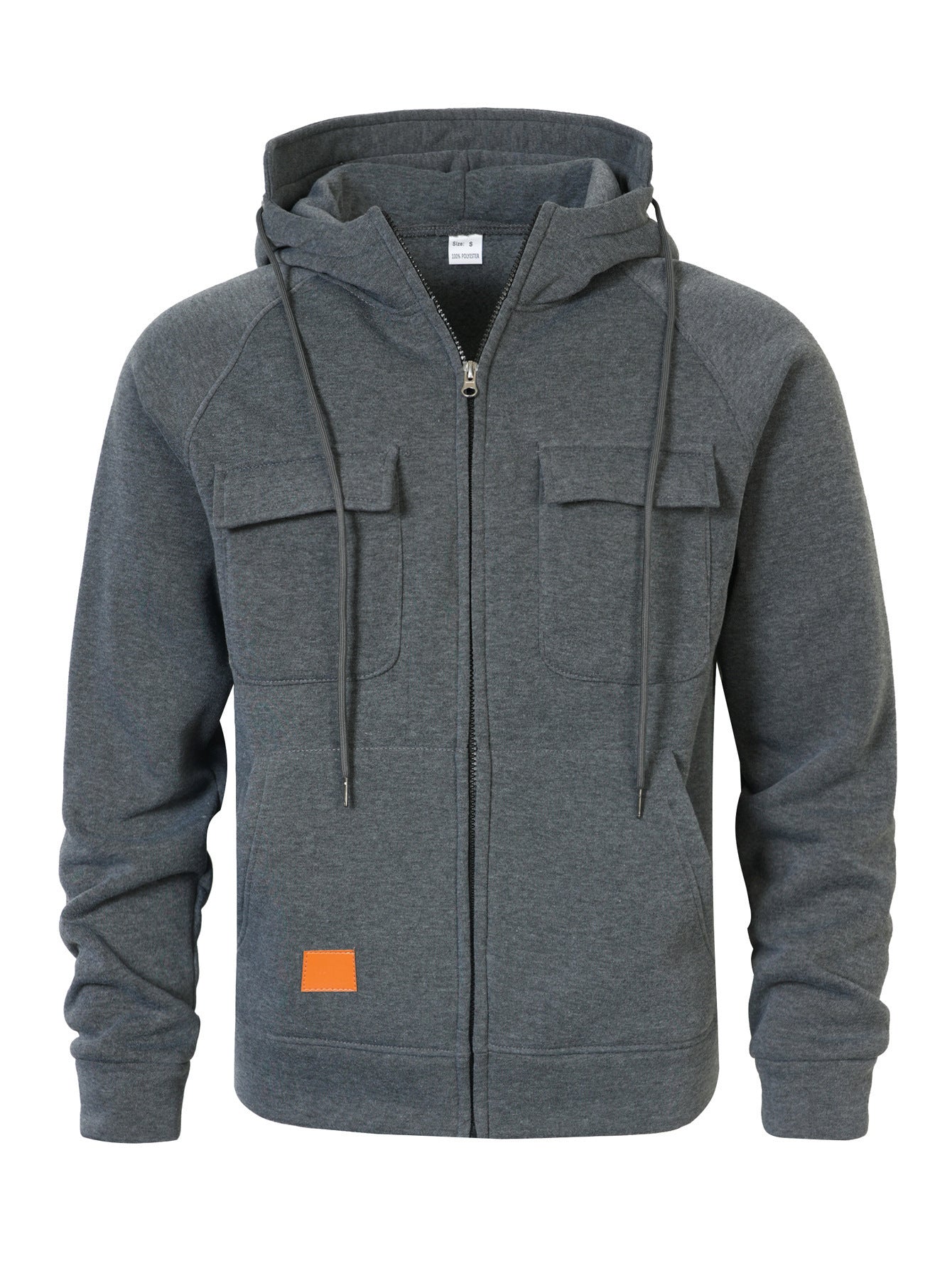 Men's Stylish Hooded Jacket with Practical Pockets and Zipper Skorter