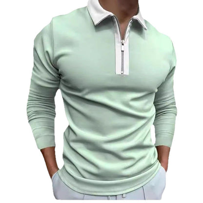 Men's sweatshirt with modern stand-up collar and functional zipper Skorter