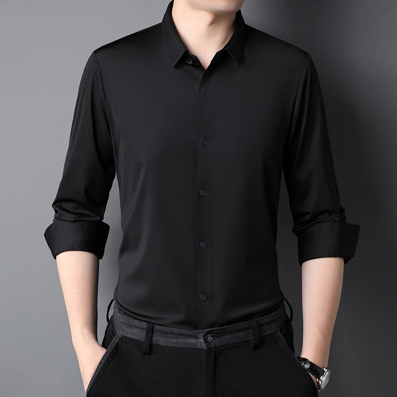 Men's elegant short sleeve shirt with fine shine Skorter