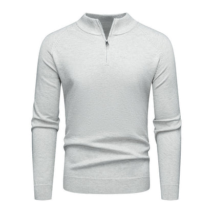 Men's stylish sweater with short zip Skorter